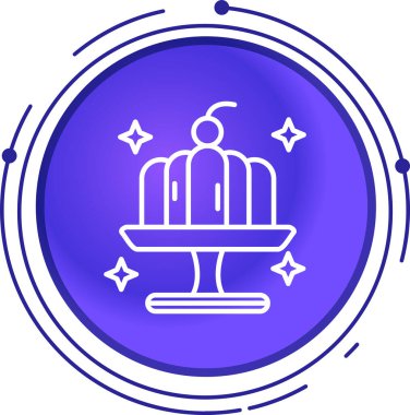 Beyaz arkaplanda izole edilmiş mum ikonu olan siyah ve mavi çizgi pasta. Doğum günün kutlu olsun. Renkli taslak konsepti. vektör illüstrasyonu