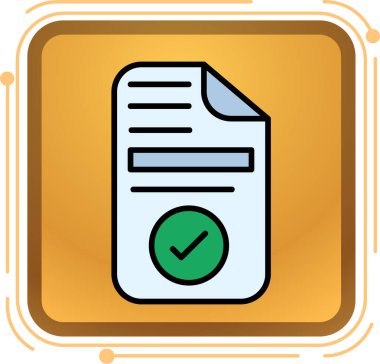 Belge. Web simgesi basit illüstrasyon