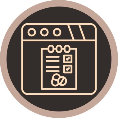 Takvim. Web simgesi basit illüstrasyon