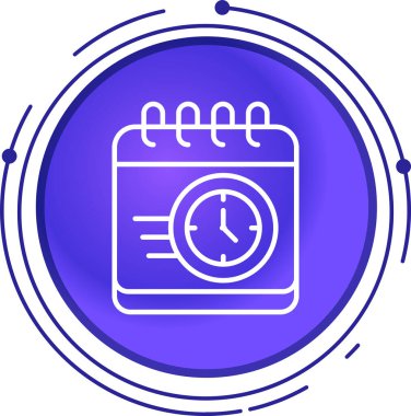 Saat simgesi vektör illüstrasyonu