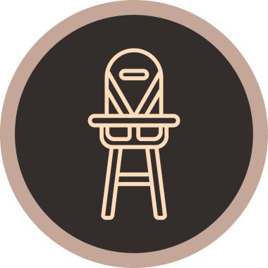 Sandalye. Web simgesi basit illüstrasyon