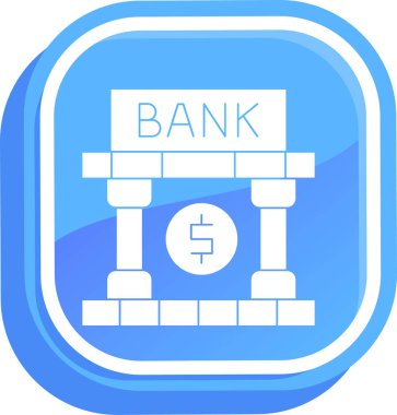 bankacılık bankacılığı finans simgesi düz stil