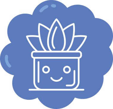 Çiçek. Web simgesi basit illüstrasyon