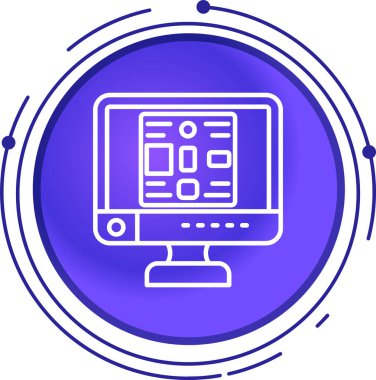 bilgisayar simgesi vektör illüstrasyonu