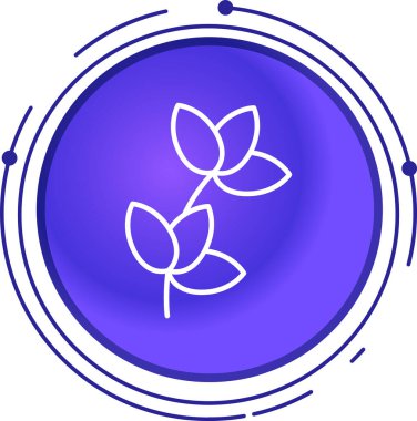 Çiçek simgesinin vektör illüstrasyonu