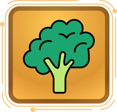 yeşil brokoli vektör simgesi