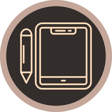 tablet simge vektör illüstrasyonu