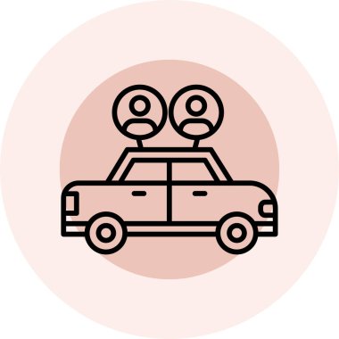 araba simgesi vektör illüstrasyonu