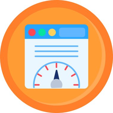 Hız göstergesi. Web simgesi basit tasarım