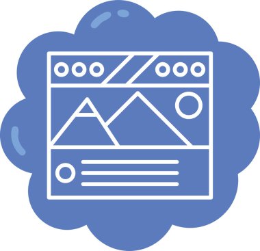 bulut hesaplama simgesi, vektör illüstrasyonu