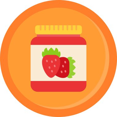 Reçel. Web simgesi basit illüstrasyon