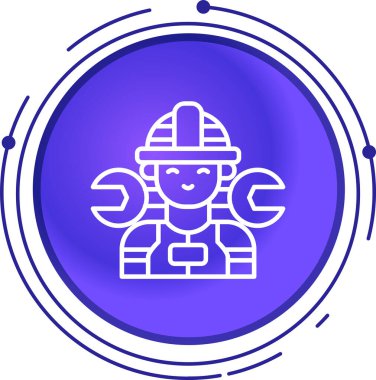 İtfaiyeci çizgisi simgesi beyaz arka planda izole edildi. Renkli taslak konsepti. Vektör.