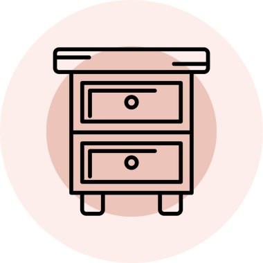 Kabine ikonu vektör illüstrasyonu