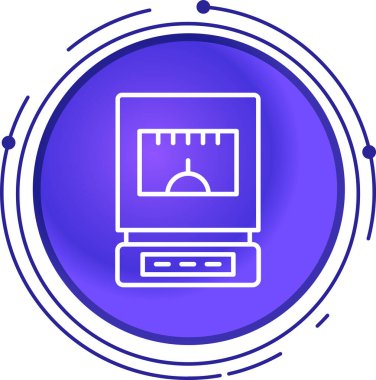 Mavi çizgi akıllı ev simgesi beyaz arkaplanda izole edildi. Uzaktan kumanda. vektör illüstrasyonu