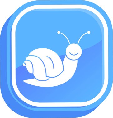 Salyangoz simgesi vektör illüstrasyonu