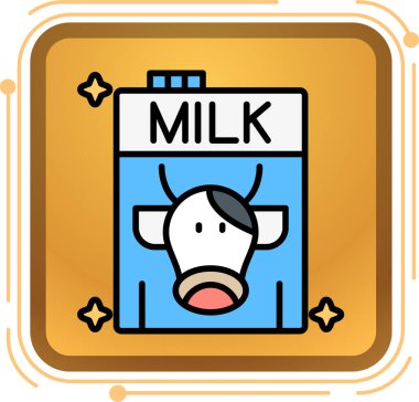 süt ineği ikonu vektör karikatürü