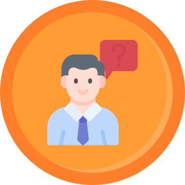 işadamı düz simge tasarımı, vektör illüstrasyonu