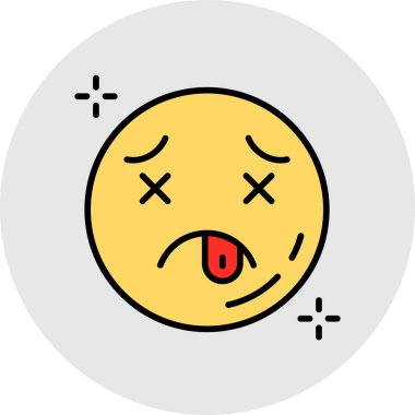 üzgün yüz ifadesi vektör illüstrasyonu