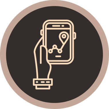 Akıllı telefon. Web simgesi basit illüstrasyon