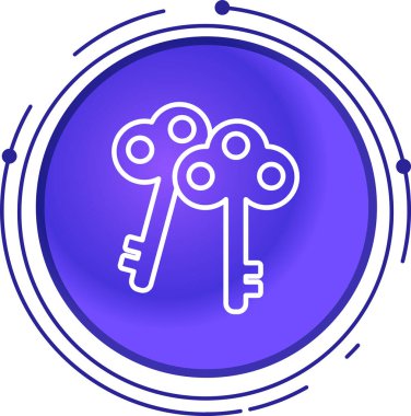 Anahtar. Web simgesi basit illüstrasyon