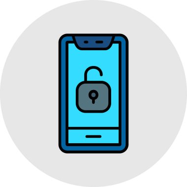 Kilit. Web simgesi basit illüstrasyon