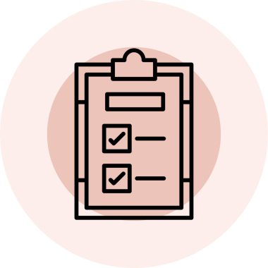 Kontrol listesi. Web simgesi basit illüstrasyon