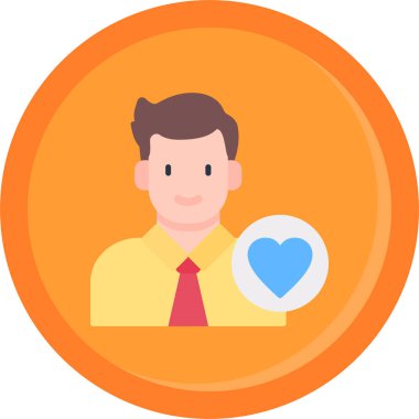 İş adamı. Web simgesi basit illüstrasyon