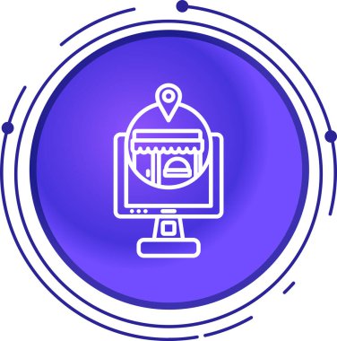 Harita konumu simgesi, basit vektör çizim