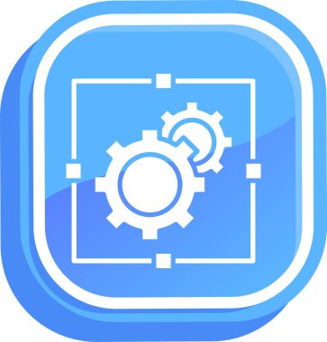 dişli simgesinin vektör illüstrasyonu