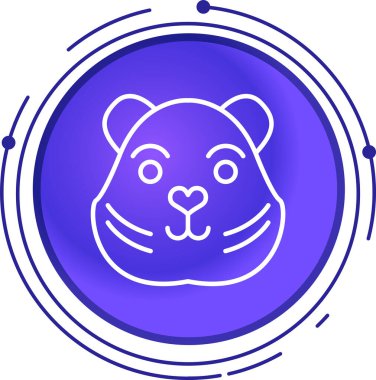 Tatlı bir çizgi film ayısının vektör çizimi