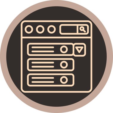 tarayıcı simgesi vektör illüstrasyonu