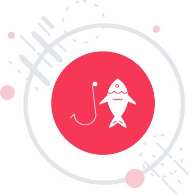 çizgi köpekbalığı simgesi beyaz arkaplanda izole edildi. Balık sembolü. Renkli taslak konsepti. vektör.