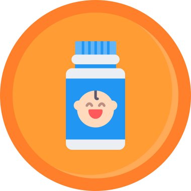 bebek şişe simgesi, düz stil