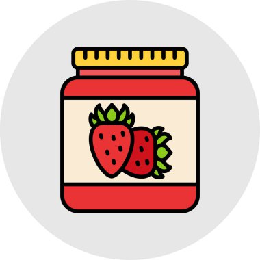 Jam simgesi, vektör illüstrasyonu basit tasarım