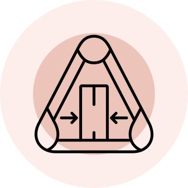 Bir çadır simgesinin vektör illüstrasyonu