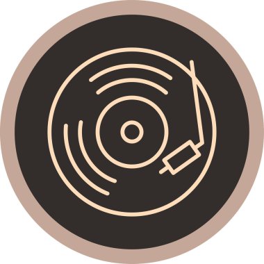 Bir vinil diskin vektör illüstrasyonu