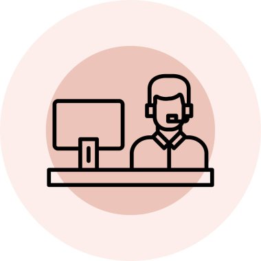 Müşteri servisi. Basit resimleme