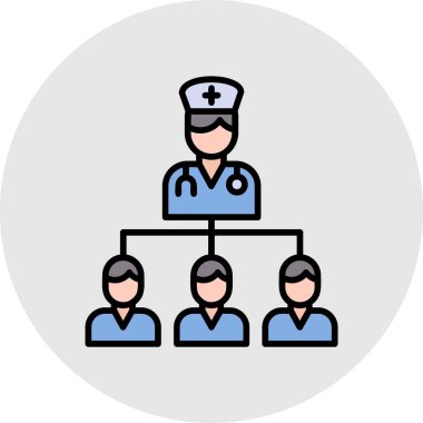 Düz biçimdeki bir grup insanın vektör çizimi