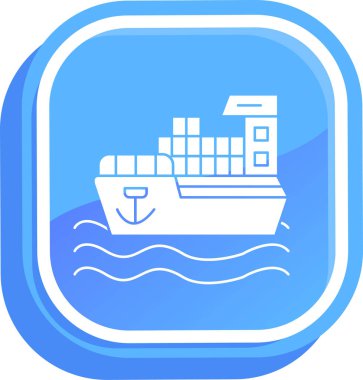 Kargo gemisi vektör simgesi