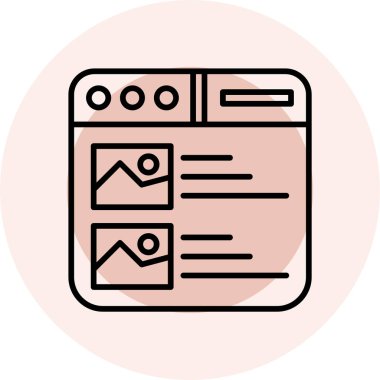 Web simgesi vektör illüstrasyonu