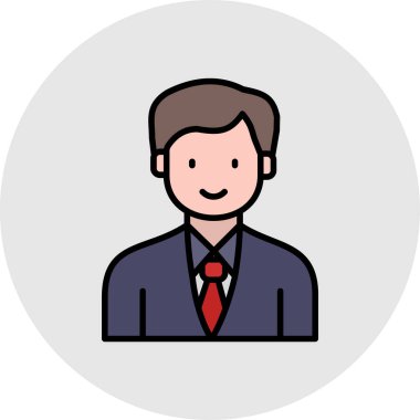 Man avatar simgesi vektör illüstrasyonu