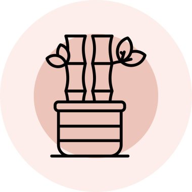 Bir çiçek simgesinin vektör illüstrasyonu