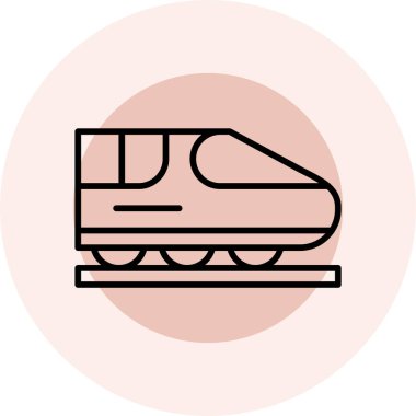 Tren simgesinin vektör illüstrasyonu