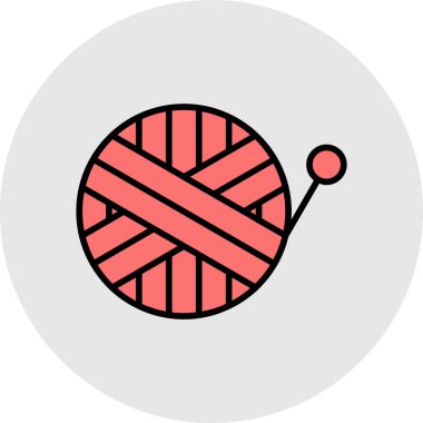 vector illustration of a red ball