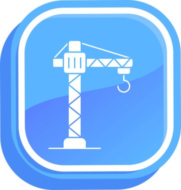 Vinç. Web simgesi basit illüstrasyon