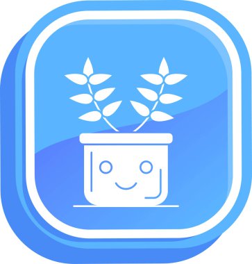 Kaktüs simgesi, basit vektör çizimi