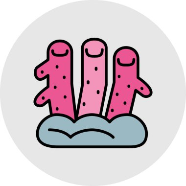 Çizgi film kaktüs simgesinin vektör çizimi