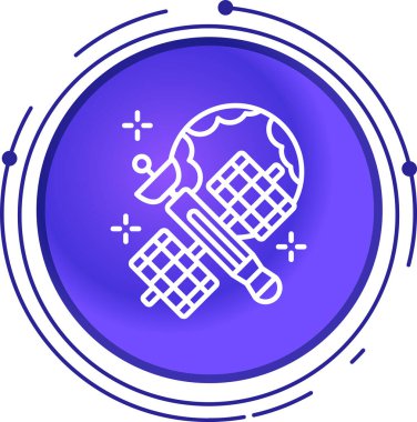 çizgi rüzgar türbini simgesi beyaz arkaplanda izole edildi. Rüzgar jeneratörü işareti. Elektrikli yel değirmeni üretimi için. Renkli taslak konsepti. vektör