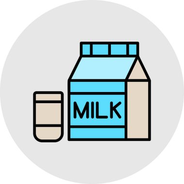 Süt sütü rengi vektör illüstrasyonu