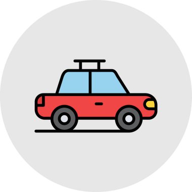 taksi simgesi vektör illüstrasyonu